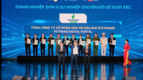 Tổng công ty Cổ phần Vận tải Dầu khí (PVTrans) được vinh danh “Doanh nghiệp chuyển đổi số xuất sắc”
