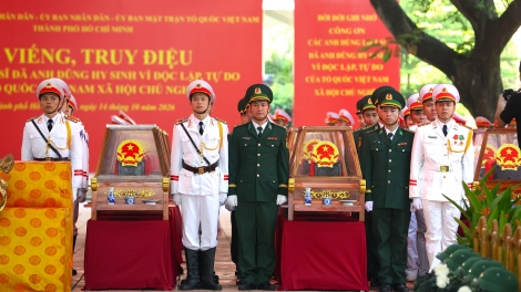 Tổng duyệt Lễ truy điệu, an táng 731 hài cốt liệt sĩ tìm thấy tại Công viên Lê Thị Riêng