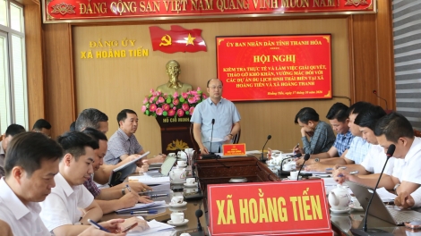 Thanh Hòa: Kiểm tra toàn diện Dự án Khu biệt thự, khách sạn nghỉ dưỡng Quý Lâm tại xã Hoằng Tiến 
