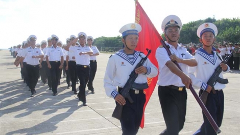 Quân dân Trường Sa hướng về Đại hội lần thứ 12 của Đảng. (20/01/2016)
