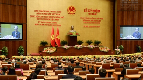 Kỷ niệm trọng thể 70 năm Ngày Tổng tuyển cử bầu ra Quốc hội đầu tiên của nước Việt Nam (Thời sự trưa 06/01/2016)
