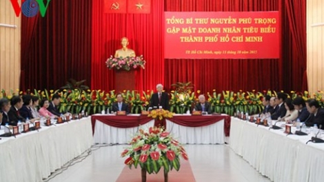 Tổng Bí thư Nguyễn Phú Trọng gặp đại biểu doanh nhân thành phố Hồ Chí Minh (Thời sự đêm ngày 13/10/2015)