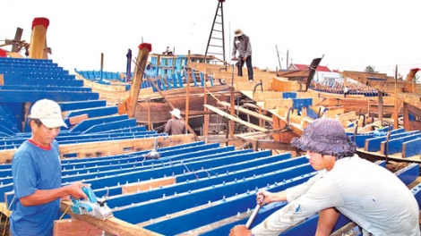 Nhiều vướng mắc trong việc vay vốn đóng tàu.