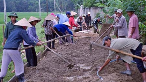 Phát huy sức dân để xây dựng nông thôn mới.