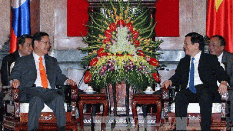 Thời sự trưa ngày 22/01/2015: Chủ tịch nước Trương Tấn Sang tiếp Phó Thủ tướng Lào Xổm-xa-vạt Lềnh-xa-vắt cùng Đoàn đại biểu Lào đang thăm làm việc tại nước ta
