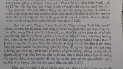 Thời sự trưa ngày 13/02/2015: Bộ Công an cảnh báo các tỉnh, thành phố tăng cường tuyên truyền không để người dân, doanh nghiệp sập bẫy lừa đảo của Công ty Rừng Toàn Cầu và khối liên doanh