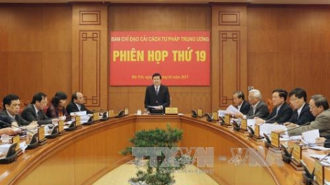 Thời sự chiều ngày 14/3/2015: Chủ tịch nước Trương Tấn Sang chủ trì phiên họp thứ 19 của Ban Chỉ đạo cải cách tư pháp Trung ương.