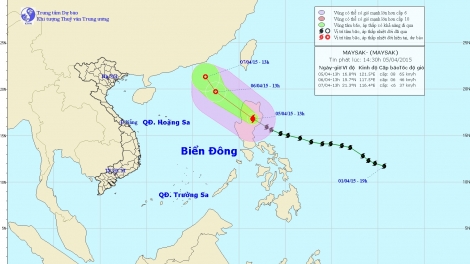 Thời sự chiều ngày 05/4/2015: Dự kiến, đêm nay bão MAYSAK sẽ đi vào biển Đông và trở thành cơ bão đầu tiên trong năm nay.
