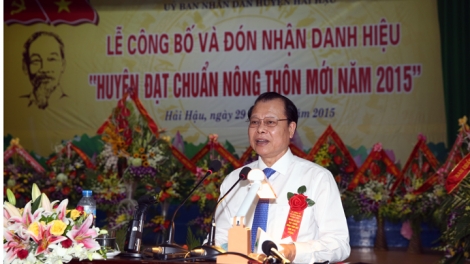 Lễ công bố huyện Hải Hậu, Nam Định đạt chuẩn nông thôn mới