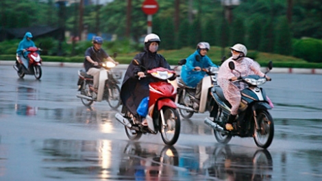 Gió mùa đông bắc đã gây mưa, mưa rào, và rải rác có dông cho một số tỉnh Bắc Bộ.