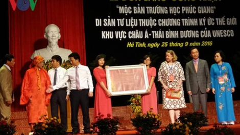 Bảo tồn và phát huy giá trị của di sản tư liệu thế giới: Mộc bản trường học Phúc Giang (16/10/2016)
