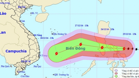Bão Nockten với sức gió mạnh cấp 15, cấp 16 sẽ đi vào biển Đông trong đêm mai  (Thời sự chiều 25/12/2016)