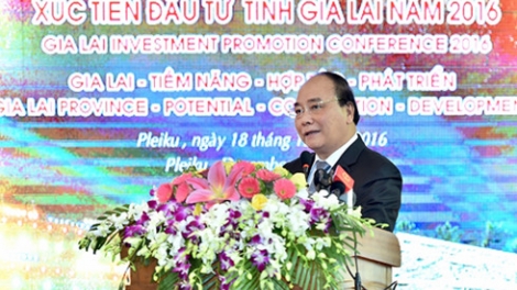 Thủ tướng Nguyễn Xuân Phúc dự Hội nghị xúc tiến đầu tư tỉnh Gia Lai với chủ đề: Gia Lai - Tiềm năng - Hợp tác - Phát triển (Thời sự chiều 18/12/2016)