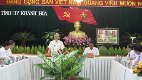 Tổng bí thư Nguyễn Phú Trọng làm việc tại tỉnh Khánh Hòa (Thời sự chiều 4/5/2016)