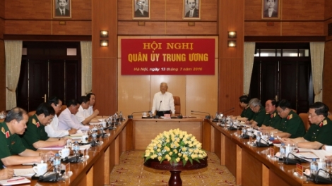 Tổng Bí thư Nguyễn Phú Trọng chủ trì Hội nghị Quân ủy Trung ương về việc thực hiện Chương trình hành động thực hiện Nghị quyết Đại hội 12 của Đảng. (Thời sự chiều 13/7/2016)