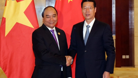 Thủ tướng Chính phủ Nguyễn Xuân Phúc hội kiến với Ủy viên Thường vụ Bộ Chính trị Đảng Cộng sản Trung Quốc, Phó Thủ tướng Quốc vụ viện nước Cộng hòa nhân dân Trung Hoa Trương Cao Lệ (Thời sự đêm 10/9/2016)