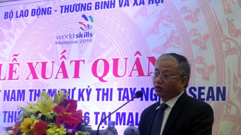 Bộ Lao động, Thương binh và Xã hội tổ chức lễ xuất quân đoàn Việt Nam tham dự kỳ thi tay nghề ASEAN lần thứ 11 tại Malaysia (Thời sự chiều 18/9/2016)