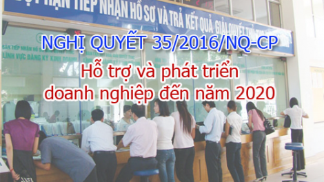 Nghị quyết 35 tạo cơ chế hỗ trợ doanh nghiệp phát triển (30/9/2016)