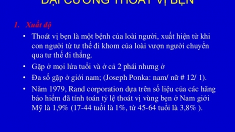 Thoát vị bẹn và những kỹ thuật mới trong điều trị (11/10/2017)