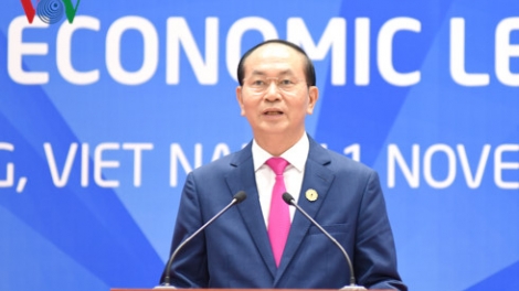 Chủ tịch nước Trần Đại Quang chủ trì buổi họp báo kết quả Hội nghị các nhà lãnh đạo kinh tế APEC, trọng tâm của ngày làm việc cuối cùng của Tuần lễ cấp cao APEC Việt Nam 2017 (Thời sự chiều 11/11/2017)