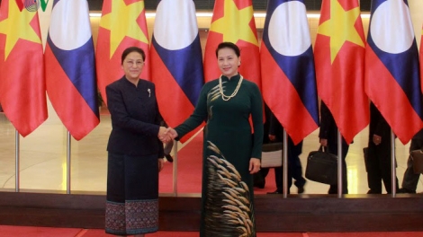 Chủ tịch Quốc hội Nguyễn Thị Kim Ngân đón và hội đàm với Chủ tịch Quốc hội Lào Pany Yathotou nhân chuyến thăm hữu nghị chính thức Việt Nam (Thời sự chiều 6/3/2017)