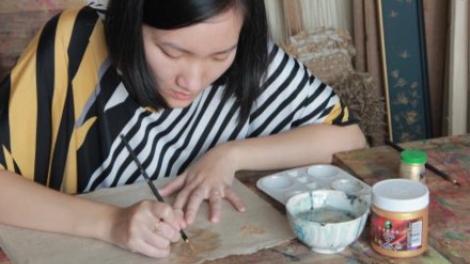 Nghệ sỹ thị giác Nguyễn Thùy Trang, người đưa trẻ em đến với giấc mơ nghệ thuật. (31/5/2017)