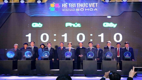 Khởi động đề án “Hệ tri thức Việt số hoá” với mục tiêu “Chia sẻ tri thức - Hướng tới cộng đồng - Cổ vũ sáng tạo -Vì tương lai Việt Nam” (02/01/2018)