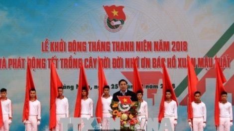 Khởi động tháng thanh niên năm 2018 với chủ đề: "Tuổi trẻ sáng tạo, dựng xây đất nước" và phát động tết trồng cây, Đời đời nhớ ơn Bác Hồ xuân Mậu Tuất năm 2018 tại nhiều địa phương (Thời sự trưa 25/2/2018)