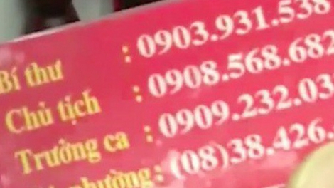 Phường Tân Thành, quận Tân Phú, Thành phố Hồ Chí Minh phát hơn 6000 chiếc móc khóa cho người dân có in số điện thoại của lãnh đạo phường nhằm kêu gọi tố giác tội phạm (12/3/2018)