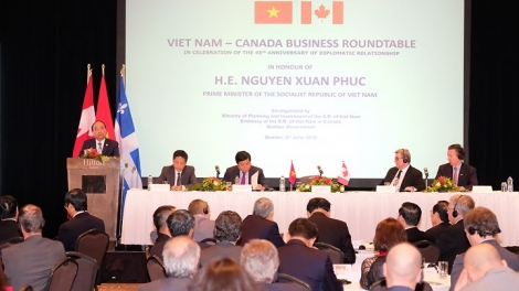 Thủ tướng Nguyễn Xuân Phúc dự Tọa đàm Doanh nghiệp Việt Nam-Canada và kỳ vọng một làn sóng đầu tư mới của Canada vào Việt Nam (Thời sự chiều 9/6/2018)