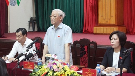 Tổng Bí thư Nguyễn Phú Trọng tiếp xúc cử tri tại 2 Quận Thanh Xuân và Hà Đông (Hà Nội) (Thời sự trưa 17/6/2018)