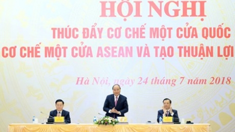 Thủ tướng Nguyễn Xuân Phúc chủ trì Hội nghị trực tuyến về "Thúc đẩy cơ chế một cửa quốc gia, cơ chế một cửa ASEAN và tạo thuận lợi thương mại” (Thời sự trưa 24/7/2018)