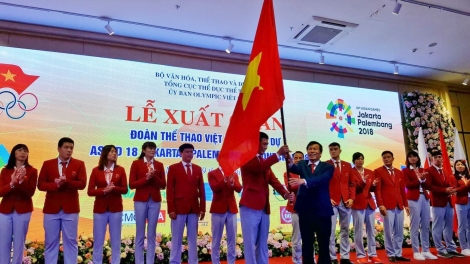 Lễ xuất quân Đoàn thể thao Việt Nam tham dự ASIAD 2018 (Thời sự đêm 9/8/2018)