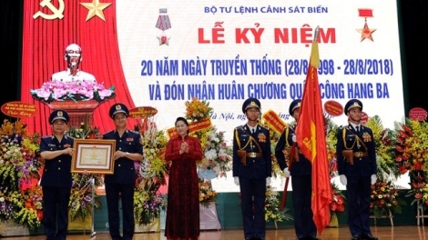 Lực lượng Cảnh sát biển Việt Nam vinh dự đón nhận Huân chương Quân công hạng Ba (29/8/2018)