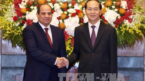 Chủ tịch nước Trần Đại Quang và Tổng thống Ai Cập Abdel Fattah el-Sisi hội đàm, nhất trí thúc đẩy tăng cường hợp tác trên mọi lĩnh vực; phấn đấu đưa kim ngạch thương mại hai chiều đạt 1 tỷ đô la Mỹ trong 5 năm tới (Thời sự trưa 28/8/2018)