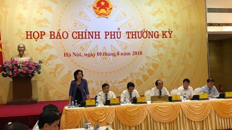 Họp báo thường kỳ Chính phủ tháng 7/2018 (2/8/2018)