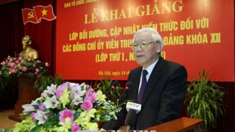 Tổng Bí thư Nguyễn Phú Trọng dự khai giảng lớp bồi dưỡng, cập nhật kiến thức lần thứ nhất đối với các Uỷ viên Trung ương Đảng khóa 12 (Thời sự chiều 14/8/2018)