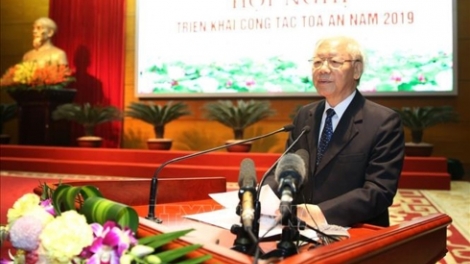 Tổng Bí thư, Chủ tịch nước Nguyễn Phú Trọng: Ngành tòa án tiếp tục nâng cao chất lượng xét xử, không để oan sai, bỏ lọt tội phạm (Thời sự chiều 14/1/2019)