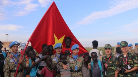 Những cánh chim hòa bình đang thực hiện nhiệm vụ quốc tế tại Bentiu, Nam Xu Đăng (4/2/2019)
