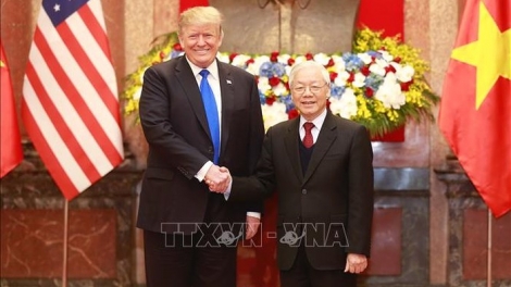 Tổng Bí thư, Chủ tịch nước Nguyễn Phú Trọng hội đàm với Tổng thống Mỹ Donald Trump (Thời sự trưa 27/2/2019)