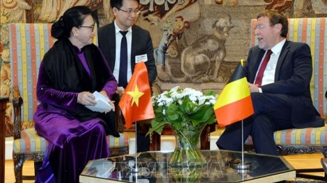 Chủ tịch Quốc hội Nguyễn Thị Kim Ngân đề nghị Nghị viện Châu Âu lưu ý việc bàn giao hồ sơ việc ký và phê chuẩn Hiệp định thương mại tự do Việt Nam - EU tại phiên họp đầu tiên trong nhiệm kỳ mới của Nghị viện (Thời sự đêm 4/4/2019)