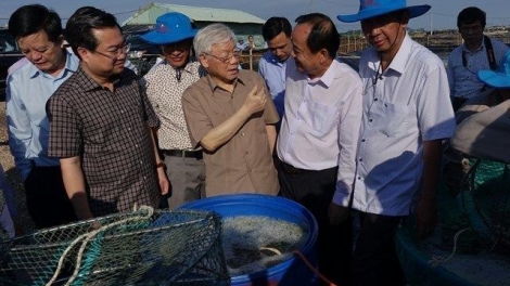 Tổng Bí thư, Chủ tịch nước Nguyễn Phú Trọng làm việc với lãnh đạo chủ chốt tỉnh Kiên Giang. (Thời sự chiều 14/4/2019)