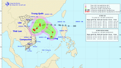 THỜI SỰ 12H TRƯA 2/9/2019: Áp thấp nhiệt đới trên biển Đông: Kịp thời dự báo để chủ động ứng phó.