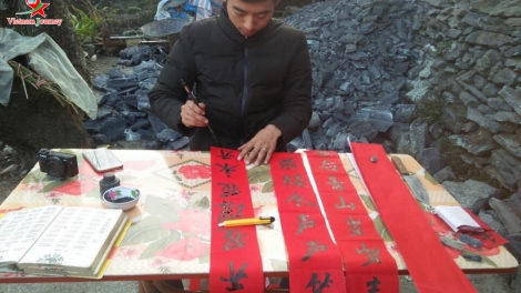 Thú chơi câu đối đỏ người Dao Khâu ở Sìn Hồ, Lai Châu (21/1/2020)