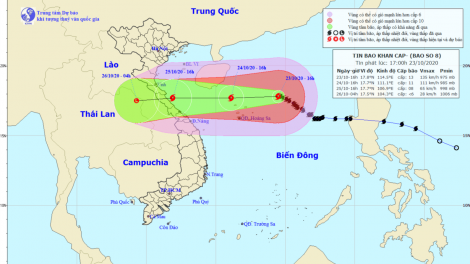 THỜI SỰ 18H CHIỀU 23/10/2020: Bão số 8 đang ở giai đoạn mạnh nhất, giật tới cấp 15 nhưng di chuyển chậm và có khả năng suy yếu khi vào đất liền các tỉnh miền Trung, gây mưa to từ Nghệ An đến Thừa Thiên - Huế trong 3 ngày tới.