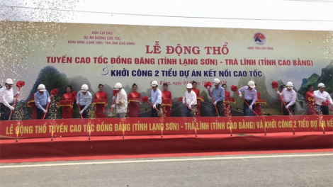 Cao Bằng: Động thổ tuyến cao tốc Đồng Đăng (tỉnh Lạng Sơn)- Trà Lĩnh (tỉnh Cao Bằng) và khởi công 2 tiểu dự án kết nối cao tốc (3/10/2020)