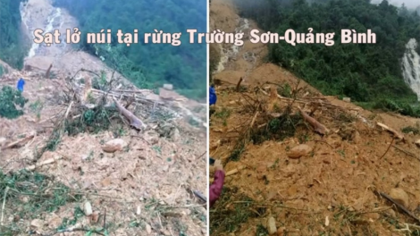 Sạt lở núi san phẳng trạm bảo vệ rừng Trường Sơn tại Quảng Bình,  không ai thiệt mạng (19/10/2020)