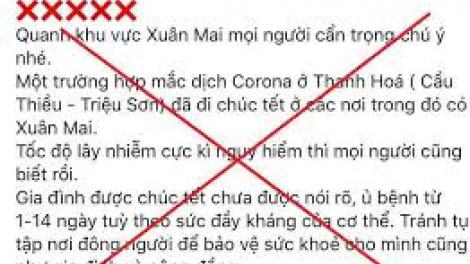Chống tin giả, tin đồn về dịch bệnh viêm đường hô hấp cấp do chủng virus Corona gây ra (6/2/2020)