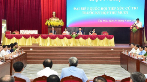 Bí thư thành ủy Hà Nội tiếp xúc cử tri (29/9/2020)