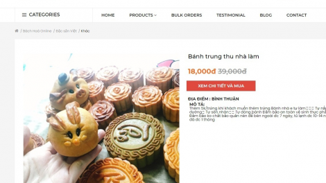 Bánh trung thu handmade bán trên mạng, liệu có an toàn? (20/9/2020)